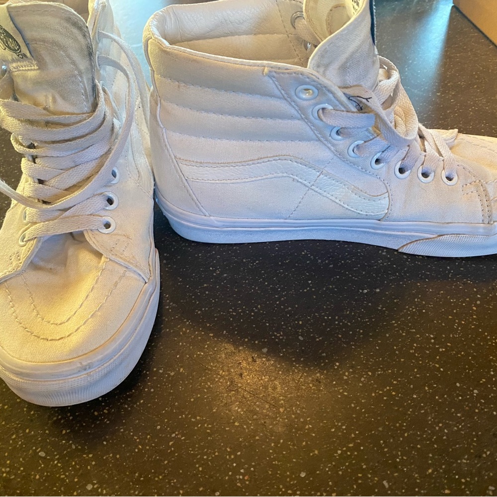 Vans off the wall white high tops Sz 7